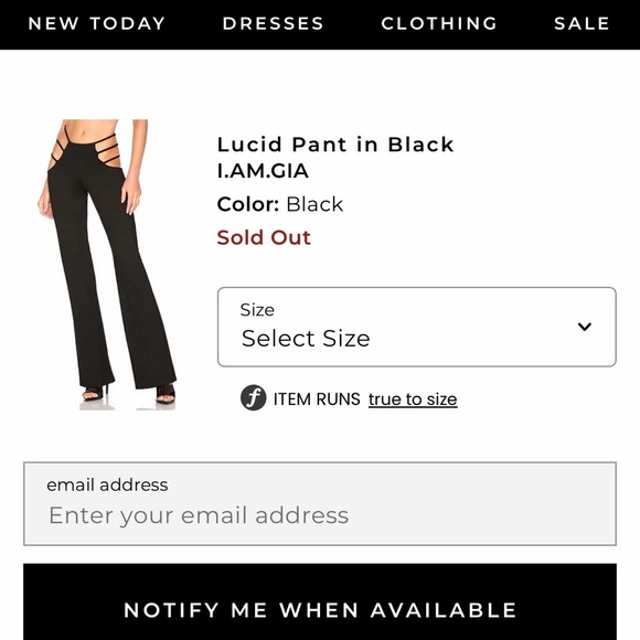 I.AM.GIA Black Strappy Flare Pants - Picture 2 of 4